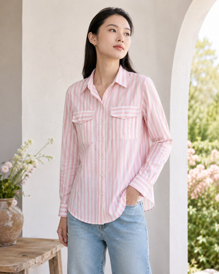 Thumbnail 1: Beach Lunch Lounge Women's Francie Striped Button Down Top 