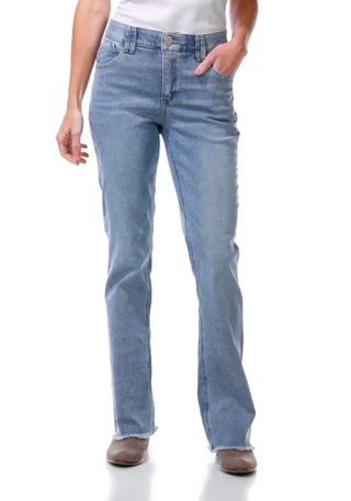 Thumbnail 1: Democracy Women's High Rise Bootcut Fray Hem Jeans 