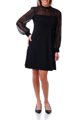 Thumbnail 1: Cece Women Long Mesh Sleeve Mini Dress 