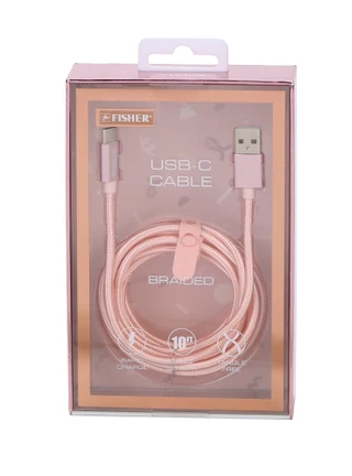 Thumbnail 1: Fisher 10 ft USB-C Braided Charging Cable 