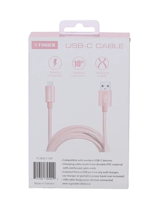 Thumbnail 2: Fisher 10 ft USB-C Braided Charging Cable 