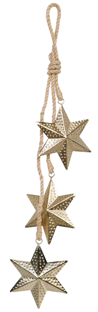 Thumbnail 1: Magical Season 20 in Hanging Gold Star Trio Christmas Decor  