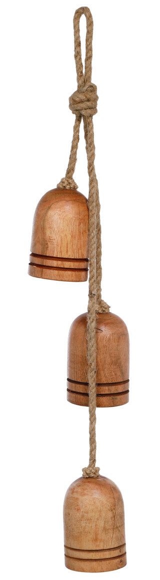 Thumbnail 1: Magical Season 26.5 in Hanging Wooden Bell Trio Christmas Decor  