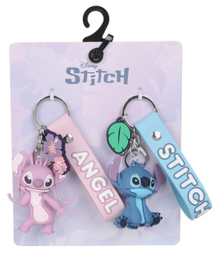 Thumbnail 1: STITCH 2 Pk Angel & Stitch Keychains  