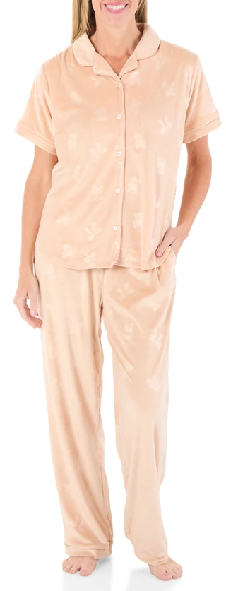 Thumbnail 1: FLORA Women's 2 Pc Soft Pajama Pants Set 