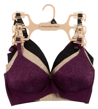 Thumbnail 1: Catherine Malandrino Women's 3 Pk Wire Free Bras  