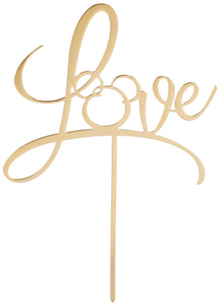Thumbnail 1: Lenox 8.5 in Disney Bridal Love Cake Topper 