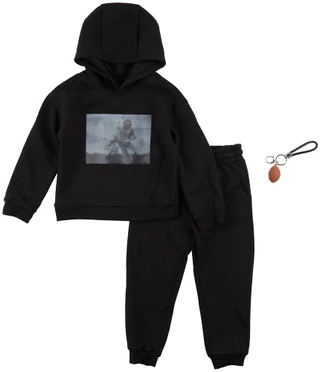 Thumbnail 1: Stitch & Stone Little Boys 2 Pc Graphic Hoodie & Joggers Set w/ Keychain 