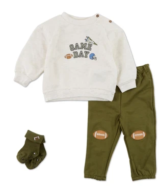 Thumbnail 1: Rugged Bear Baby Boys 3 Pc Pants Set  