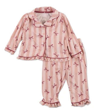 Thumbnail 1: FLORAL THREADS Baby Girls 2 Pc Pajama Pants Set  
