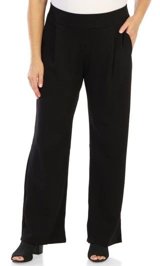 Thumbnail 1: Aerosoles Women's Plus Wide Leg Pull On Pants 