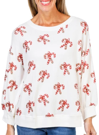 Thumbnail 2: Magical Season Women's 3/4 Sleeve Crew Neck Knit Top 