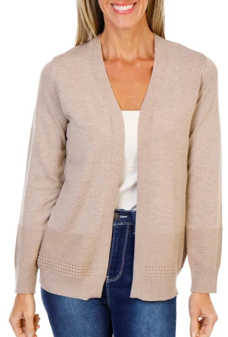 Thumbnail 1: Love Scarlett Women's Long Sleeve Pointelle Cardigan 