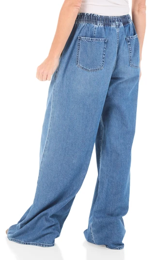 Thumbnail 2: 7 FOR ALL MANKIND Women's Hilo 4 Pocket Elastic Tie Waist Wide Leg Jeans 