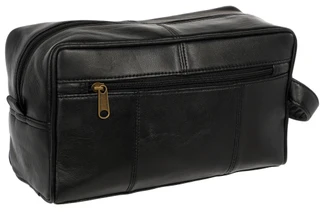 Thumbnail 2: Jacksonville Jaguars Men's Genuine Leather NFL Team Toiletry Travel Bag w/ Handle 