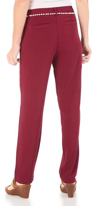 Thumbnail 2: Nicole Miller Women's Straight Leg Pants w/ Pearl Belt 