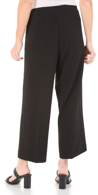 Thumbnail 2: Zac & Rachel Women's Comfort Stretch Wide Leg Pants w/ Decorative Buttons 