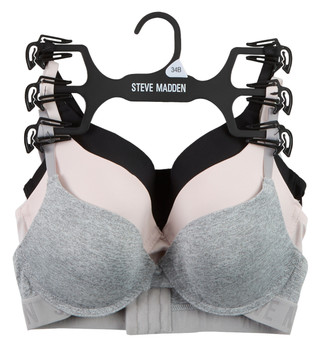 Thumbnail 1: Steve Madden Women's 3 Pk Padded Underwire Bras  