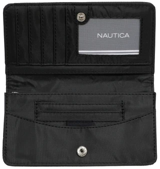 Thumbnail 1: Nautica Seas the Day Slim Clutch RFID Snap Closure Wallet 
