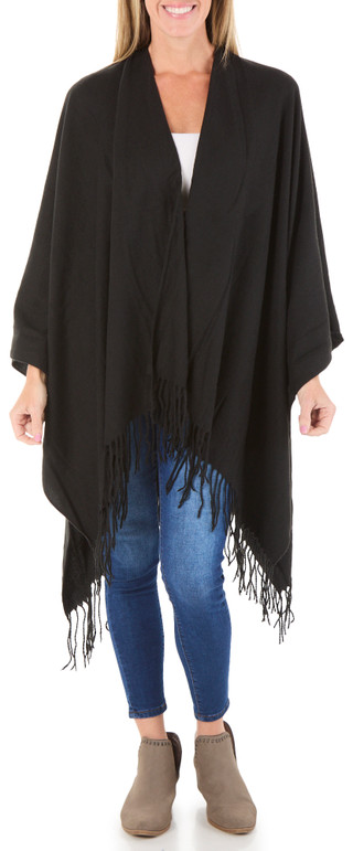 Thumbnail 1: ADRIENNE VITTADINI Women's So Soft Fringe Hem Ruana 