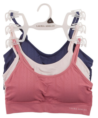Thumbnail 1: Laura Ashley Women's 3 Pk Removable Padded Cup Seamless Bras  