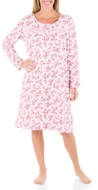Thumbnail 1: Laura Ashley Women's Long Sleeve Printed Soft Nightgown  