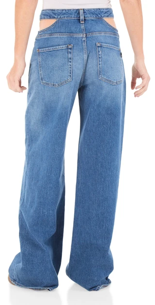 Thumbnail 2: 7 FOR ALL MANKIND Women's Weekend 4 Pocket Low Slung Cut Out Wide Leg Jeans 
