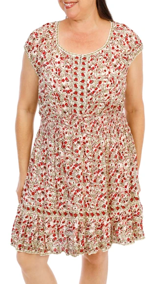 Thumbnail 1: MAX STUDIO Women's Plus Floral Print Dress  