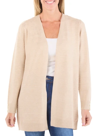 Thumbnail 1: Love Scarlett Women's Variegated Open Front Cardigan 