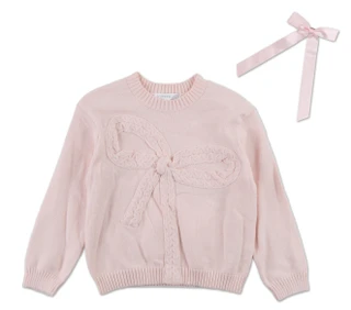 Thumbnail 1: Btween Girls 2 Pc Sweater & Hair Bow Set  