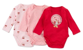 Thumbnail 1: Strawberry Shortcake Baby Girls 3 Pk Creepers 