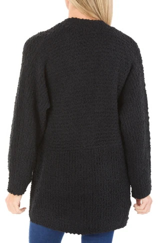 Thumbnail 2: BOBEAU Women's Open Front Double-Pocket Popcorn Cardigan 
