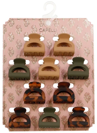 Thumbnail 1: Capelli NY 10 Pk Mini Claw Hair Clips 