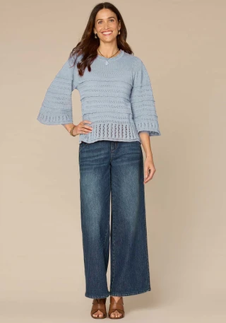Thumbnail 2: Democracy Petite 3Q Bell Sleeve Sweater  