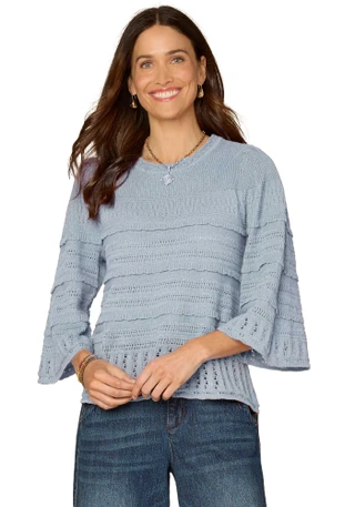 Thumbnail 1: Democracy Petite 3Q Bell Sleeve Sweater  
