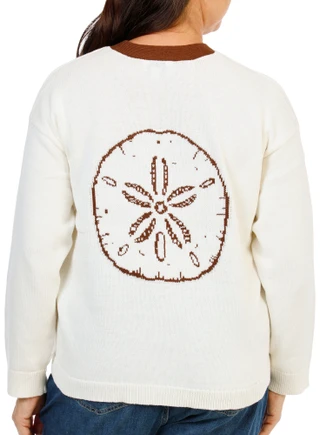 Thumbnail 1: Cece Women's Plus Button Up Sand Dollar Cardigan 