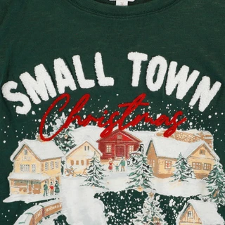 Thumbnail 2: Magical Season Women's Plus Long Sleeve Christmas Graphic Top 