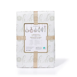 Thumbnail 2: Rockhill Home Spill-Resistant Metallic Lurex Tablecloth 