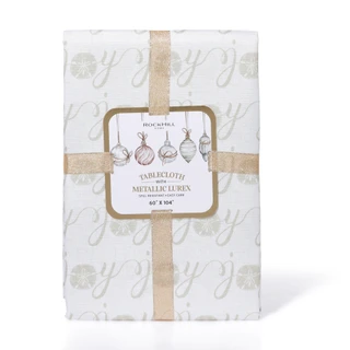 Thumbnail 1: Rockhill Home Spill-Resistant Metallic Lurex Tablecloth 