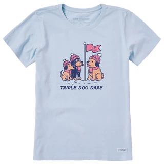 Thumbnail 1: Life is Good Women's Triple Dog Dare Holiday Tee 