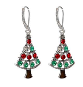 Thumbnail 1: Napier Christmas Tree Drop Earrings 