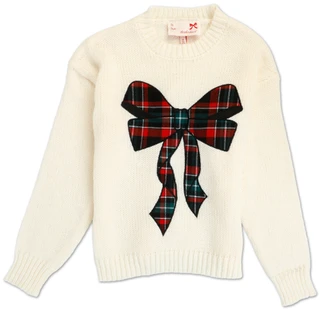 Thumbnail 1: Derek Heart Juniors' Bow Pullover Sweater 