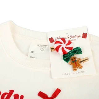 Thumbnail 2: No Comment Girls' Fleece Graphic Sweatshirt 