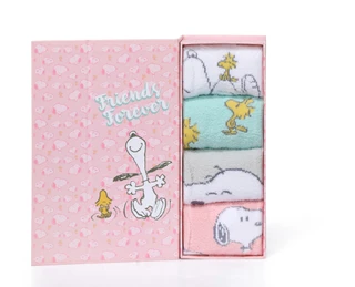 Thumbnail 2: Peanuts Women's 4-Pair Cozy Socks Boxed Set 