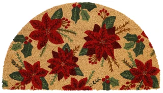 Thumbnail 1: Mia Charro Poinsettia Half-Round Outdoor Rug 