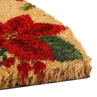 Thumbnail 2: Mia Charro Poinsettia Half-Round Outdoor Rug 