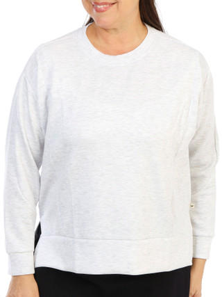 Thumbnail 1: Jessica Simpson Women's Plus Soft Pullover with Split Hem 