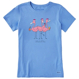Thumbnail 1: Life is Good Women's Flamingos Holiday Tee 