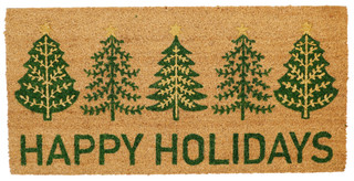 Thumbnail 1: NIKKI CHU Happy Holidays Coir Outdoor Rug 