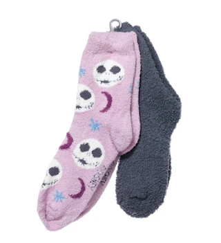 Thumbnail 2: Nightmare Before Christma 2-Pk Jack Skellington Cozy Crew Socks 